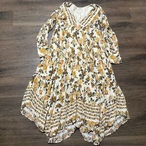 EUC FREE PEOPLE ROWS OF ROSES MAXI DRESS